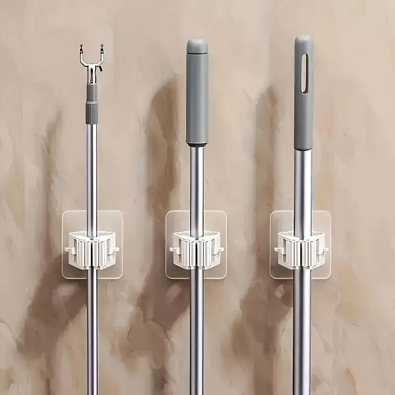 Modern Mop and Broom Holder Set – Wall-Mounted Utility Hooks (Buy 3 Piece Or 4 Piece On Discounted Price)