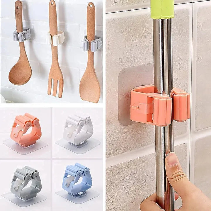 Modern Mop and Broom Holder Set – Wall-Mounted Utility Hooks (Buy 3 Piece Or 4 Piece On Discounted Price)