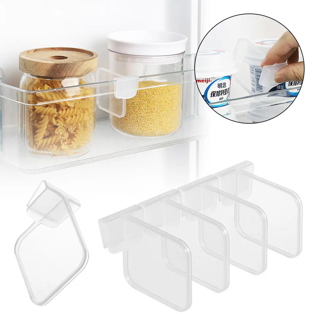 Adjustable Refrigerator Side Door Separator Clear Side Door Organizer Dividers for Refrigerator Portable Creative Bottle Can Divider