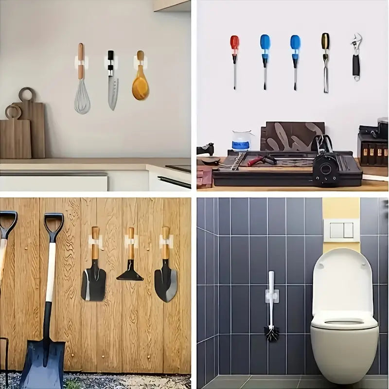 Modern Mop and Broom Holder Set – Wall-Mounted Utility Hooks (Buy 3 Piece Or 4 Piece On Discounted Price)