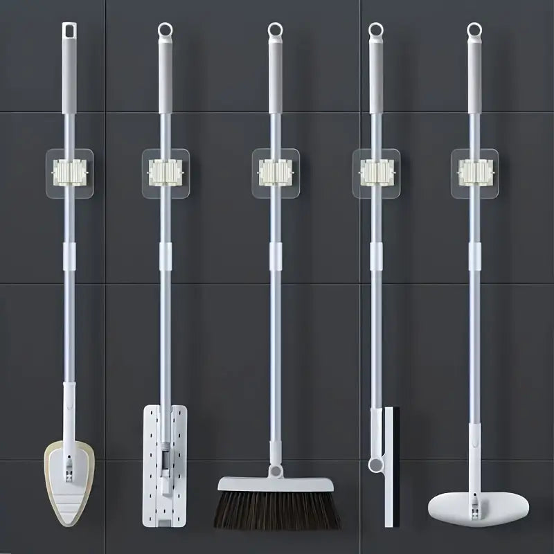 Modern Mop and Broom Holder Set – Wall-Mounted Utility Hooks (Buy 3 Piece Or 4 Piece On Discounted Price)