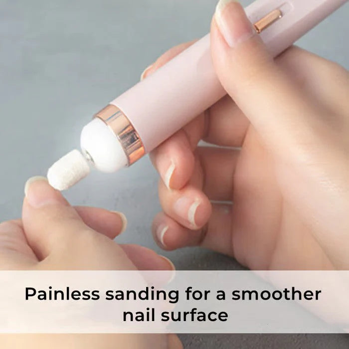 5 In 1 Professional Manicure Nail | Salon Nail Finishing Touch | Nail Grinding, Burnishing Machine | Full Manicure And Pedicure Tool – Random Colour