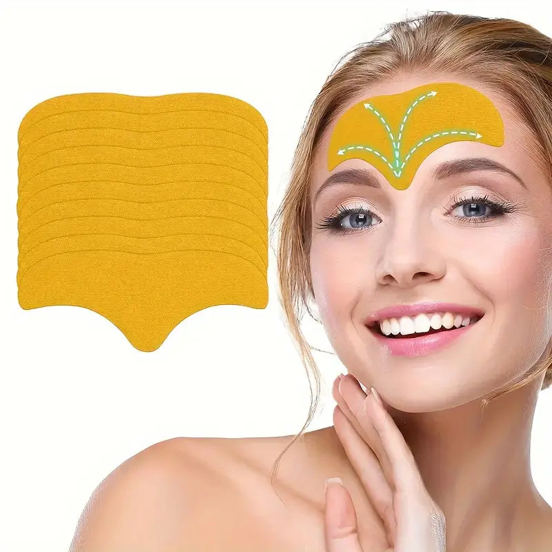 Pack of 10 Patches Eelhoe Forehead Wrinkle Smooth, Collagen Forehead and upper Eye, Moisturizing Light Beige Care, Suitable & safe for all type of skin