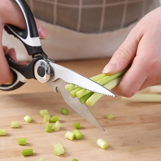 1pc, Kitchen Scissors Multifunctional Stainless Steel Chicken Bone Scissors For  Food Scissors, Kitchen Meat Scissors, Nut Opener, Bottle Opener