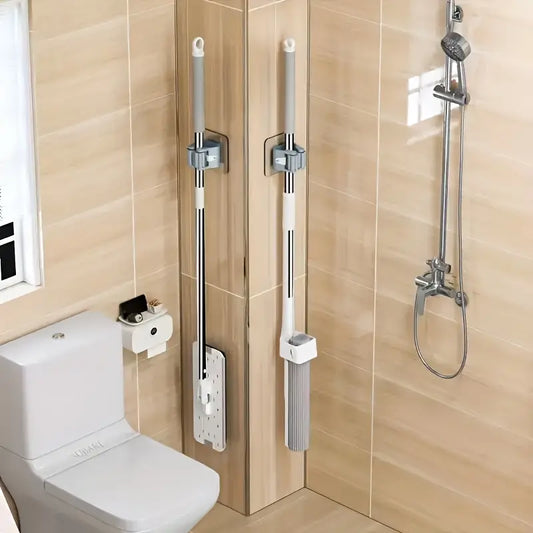 Modern Mop and Broom Holder Set – Wall-Mounted Utility Hooks (Buy 3 Piece Or 4 Piece On Discounted Price)