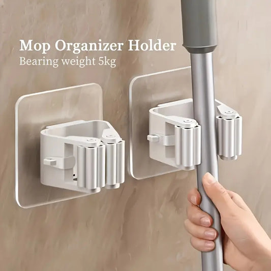 Modern Mop and Broom Holder Set – Wall-Mounted Utility Hooks (Buy 3 Piece Or 4 Piece On Discounted Price)